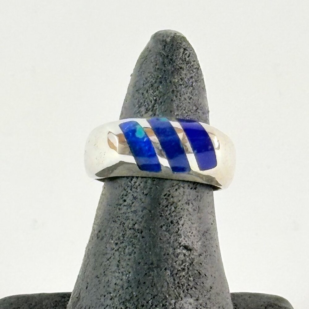 Large Sterling Silver Gemstone Ring - image 2